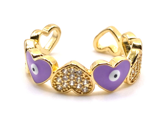 Lilac Hearts Ring
